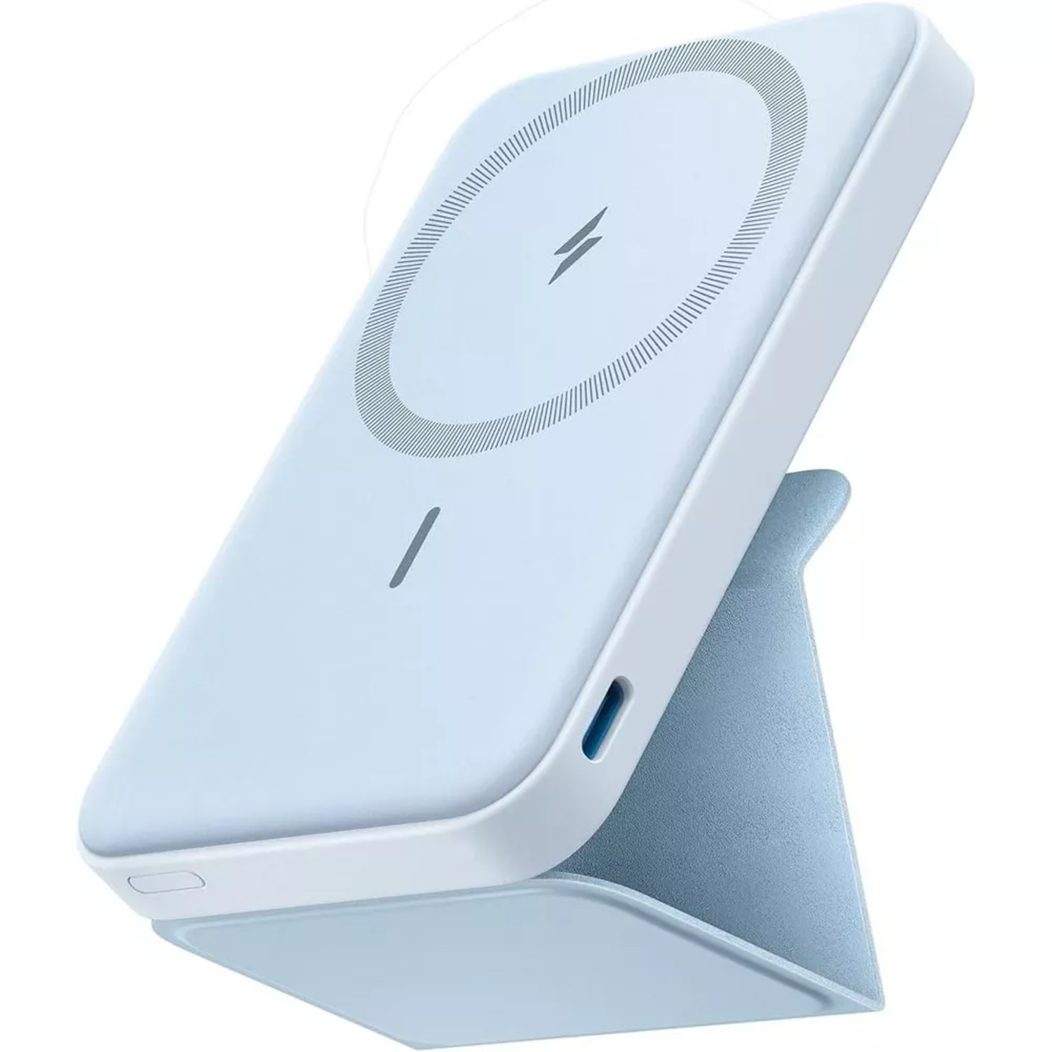 5000mAh Magnetic Wireless Power Bank With Foldable Kickstand Side USB‑C Interface