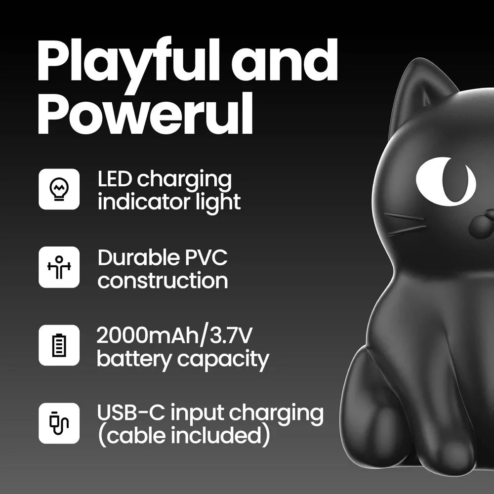 2000mAh Cute Cartoon Cat Shaped Portable Power Bank